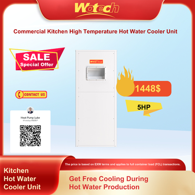 주문 R410a 5 HP Commercial Kitchen High Temperature Hot Water Cooling Unit 온라인 제조